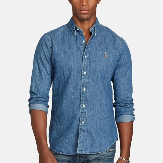 Ralph Lauren Slim Fit Denim Shirt - Dark Wash