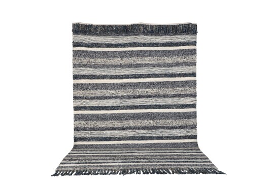 Venture Design Agra ullteppe Marineblå/grå 300 x 200 cm Blå