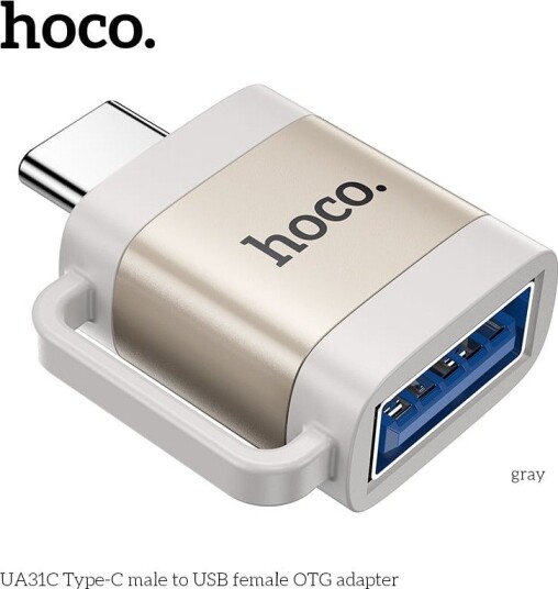 UA31C Type-C male to USB female OTG adapter - grey