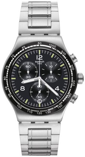 Swatch Herreklokke YVS444GC Core Sort/Stål Ø43 mm Swatch Herreklokke YVS444GC Core Sort/Stål Ø43 mm