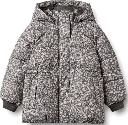 Wheat Puffer Jacket Eli DARK CHARCOAL FLOWERS 104