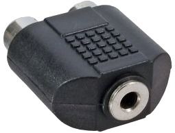 Inline 99338 3.5Mm Jack Female Mono 2Xrca Sort