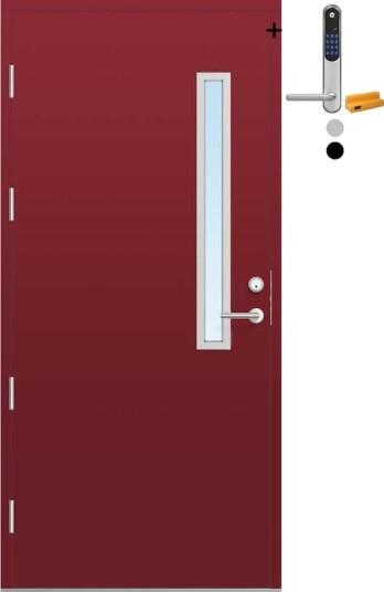 Ytterdør Bygg1 Fjell 12 Klarglass med Yale Doorman Classic Home
