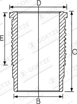 Sylinderhylse GOETZE ENGINE 14 673200 00
