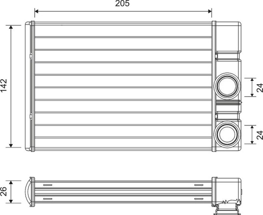 Varmeapparat register VALEO 811513