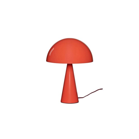 Hübsch Mush Mini bordlampe lys rød metall høyde 25 cm   Stue 34 Rød