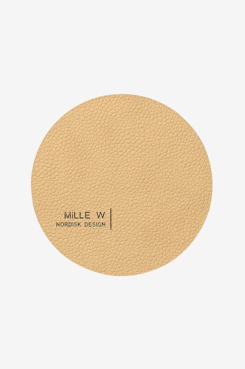 MiLLE W NORDISK DESIGN   Glassunderlegg Runde 4 pakning   Beige