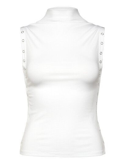 Weekday Mockneck Top White XS