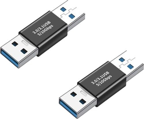USB 3.0 Hann til Hann Adapter - Koble Sammen USB-kabler for Dataoverføring og Lading (2-pakning)