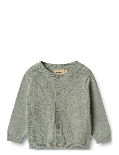 Wheat Knit Cardigan Bjørn Green 80