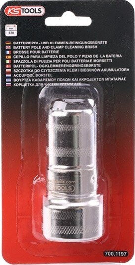KS TOOLS 700.1197 Stålbørste, rensing batteripoler / klemmer KS TOOLS 700.1197 Stålbørste, rensing batteripoler / klemmer