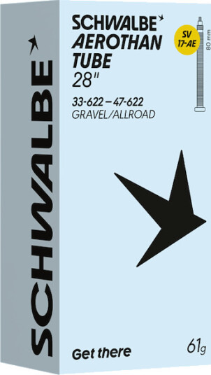 Schwalbe Aerothan slange 28" med SV ventil 80mm