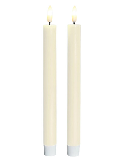 Sirius Home Sille Lak Taper 2 Pak Set - Cream - H:20CM