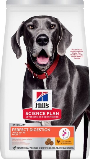 Hill'S Science Plan Perfect Digestion Adult Large Med Kylling & Brun Ris 2 X 14 kg