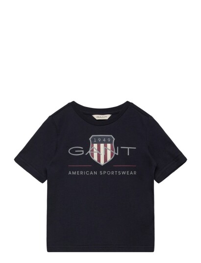 Gant Kids Archive Shield Ss T Shirt   Black   116