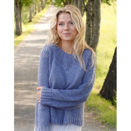 Round Lake by DROPS Design Genser Strikkeoppskrift str S XXXL