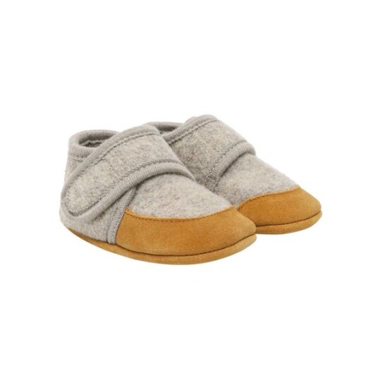 En Fant Wool Slippers W. Suede - Grey - 23\24