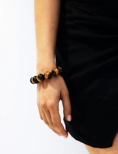 Edblad Aura Bracelet Maxi Gold/Brown One Size Brown ONE SIZE 12 24 cm Edblad Aura Bracelet Maxi Gold/Brown One Size Brown ONE SIZE 12 24 cm