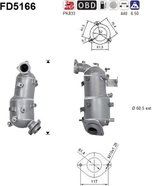 AS FD5166 Partikkelfilter AS FD5166 Partikkelfilter