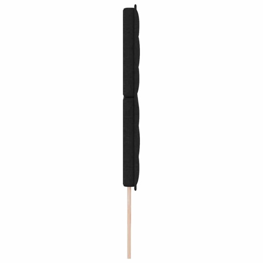 Sengegavl Linje Design Svart 200 cm Stoff