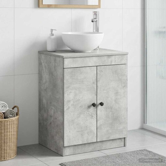 Baderomsskap Betonggrå 54 x 41 x 70 cm Konstruert tre Baderomsskap Betonggrå 54 x 41 x 70 cm Konstruert tre