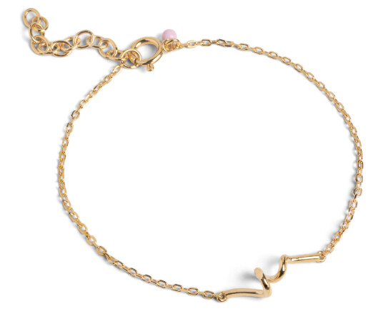 Enamel Twist Forgylt Sølv Armbånd B114G Enamel Twist Forgylt Sølv Armbånd B114G