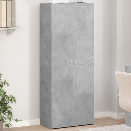  Arkivskap betonggrå 60x32x153 cm konstruert tre
