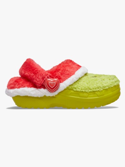 Crocs Grinch Classic Kids Fôrede Tøfler Multi 23 24 Crocs Grinch Classic Kids Fôrede Tøfler Multi 23 24