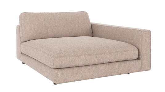 Rowico Home Duncan 1,5 seters sjeselong H Lys beige Alice 1 129 x 150 x 78 cm Beige