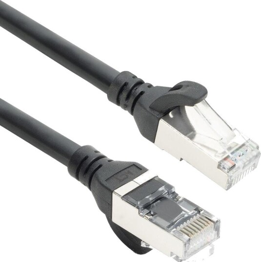 ACT Nettverkskabel Cat6A S/FTP TPE RJ45 Ultrafleksibel 2 m Svart