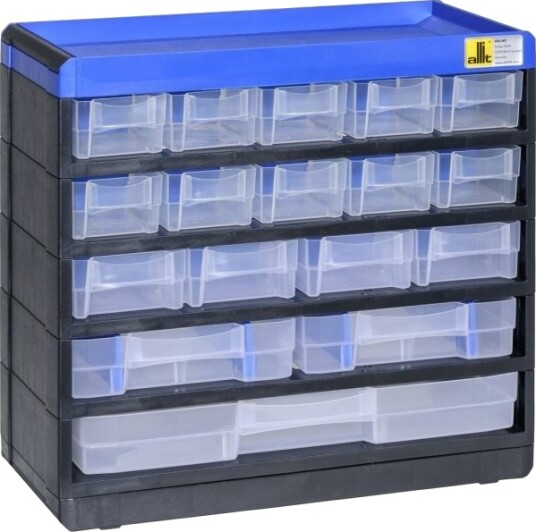Allit 464610 Magasin For Smådeler B X H X T 300 X 285 X 135 Mm Svart/Blå 1 Stk