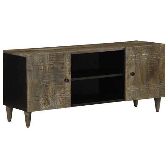  TV benk lysegrå 105x33,5x46 cm heltre mango