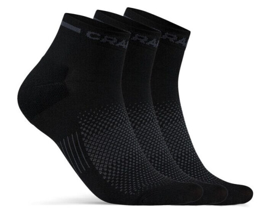 Craft Core Dry Mid Sock 3-pack Black 34/36 Craft Core Dry Mid Sock 3-pack Black 34/36