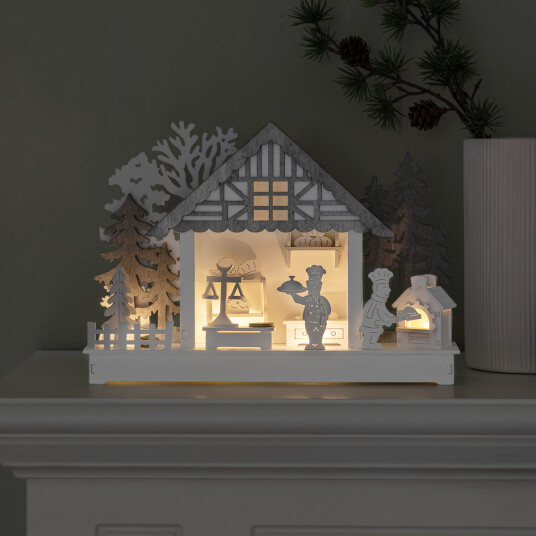 Juleby med baker Hvit/grå