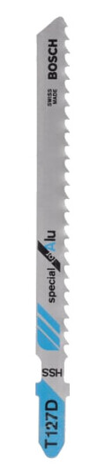 Bosch T 127 D Stikksagblad for Metall - Spesialblad til Aluminium og Plast - 5 Deler