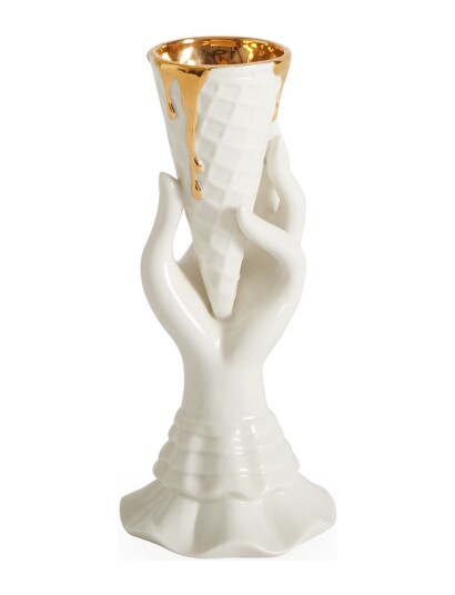 Jonathan Adler Gilded Muse I Scream Vase Gold ONE SIZE