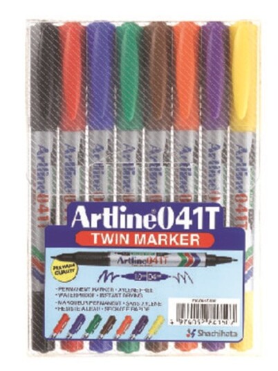 Artline EK041T/ 8W Perm.marker set Twin Artline EK041T/ 8W Perm.marker set Twin
