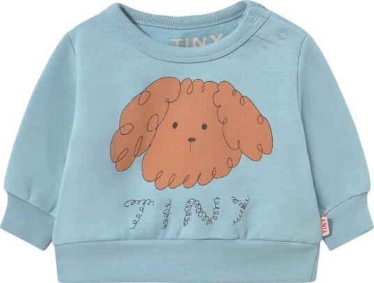Tiny Cottons Collegegenser   Krøllete Dog   Denim Blue   Tiny Cottons   24 md   Collegegenser Blå Brun Lyseblå
