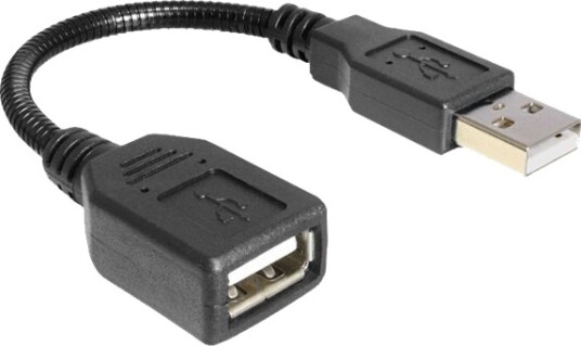 Delock Usb Forlengelseskabel Usb Hann Til Usb Hunn Usb 2.0 16 Cm Svart
