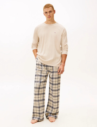 Tommy Hilfiger Wb Ls Waffle & Pj Set - Boxed - Beige - XL