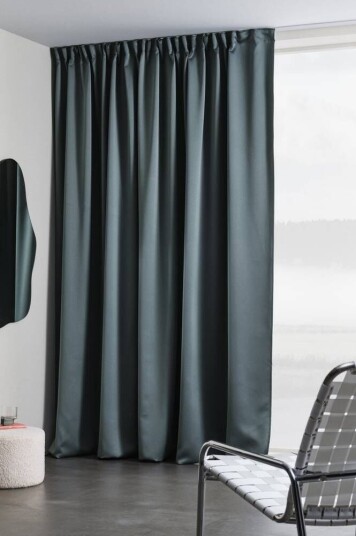 Jotex KYLIE gardin med multifunksjonsbånd 1 lengde - ekstra bred Blågrønn 1716682-01-250 1716682-01-300