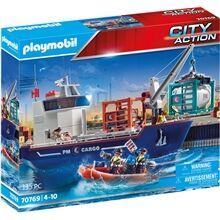 Playmobil 70769 Playmobil Cargo Frakteskip med Båt