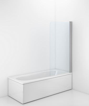 Ifö Space Dusjvegg t/badekar 800x1400, Klart glass/Matt aluminium Ifö Space Dusjvegg t/badekar 800x1400, Klart glass/Matt aluminium