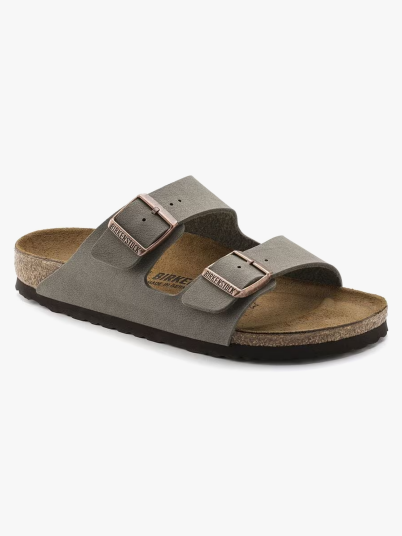 Birkenstock Arizona Birko-Flor Nubuck Grå 40 Birkenstock Arizona Birko-Flor Nubuck Grå 40