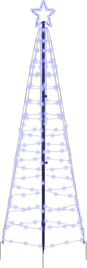  LED juletre med 390 LED med jordspyd Blå 250 cm Jern
