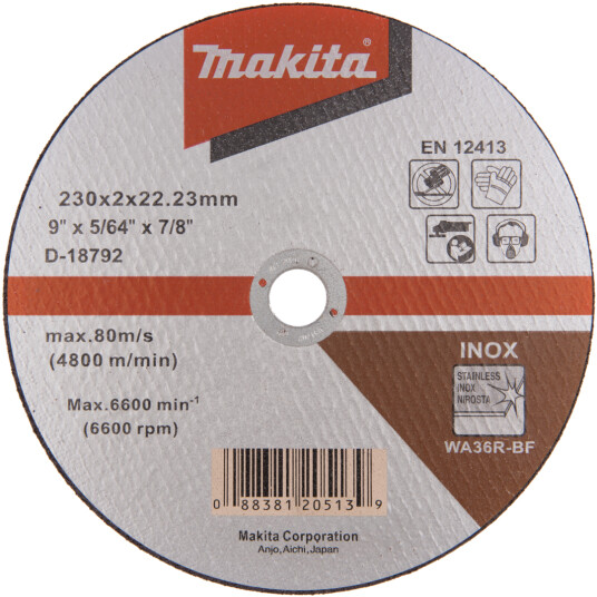 MAKITA KAPPESKIVE METALL 230X2MM WA36R