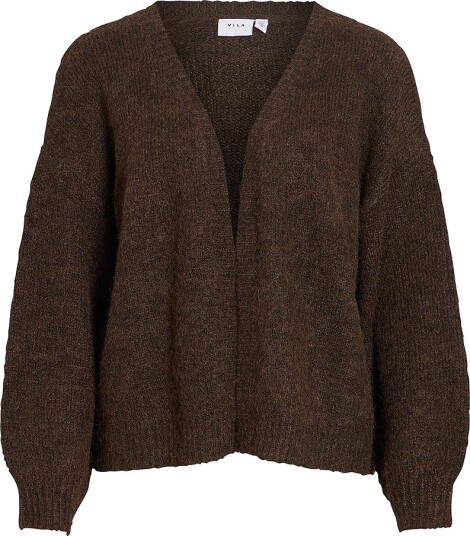 Vila Kardigan Vilampe Open L/S Knit Cardigan Noos Brun Vila Kardigan Vilampe Open L/S Knit Cardigan Noos Brun