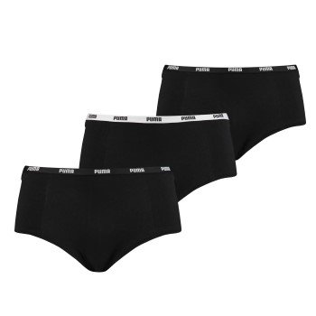 Puma Truser 3P Iconic Cotton Mini Shorts Svart bomull X-Small Dame Puma Truser 3P Iconic Cotton Mini Shorts Svart bomull X-Small Dame
