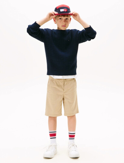 Tommy Hilfiger Cotton Texture Sweater Navy 128 Tommy Hilfiger Cotton Texture Sweater Navy 128