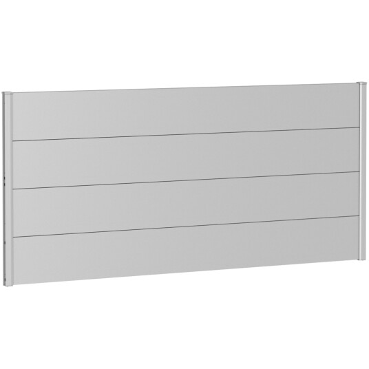 BIOHORT VEGGPANEL FOR LEVEGG UTEN AKRYLGLASS 200X90 SØLV METALLIC